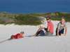 Rikke Williams - having fun with her kids on the dunes of Arniston on the West Coast